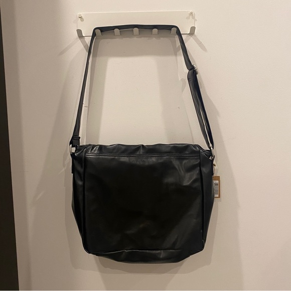 Brandy Melville Bags Brandy Melville Black Leather Messenger Bag